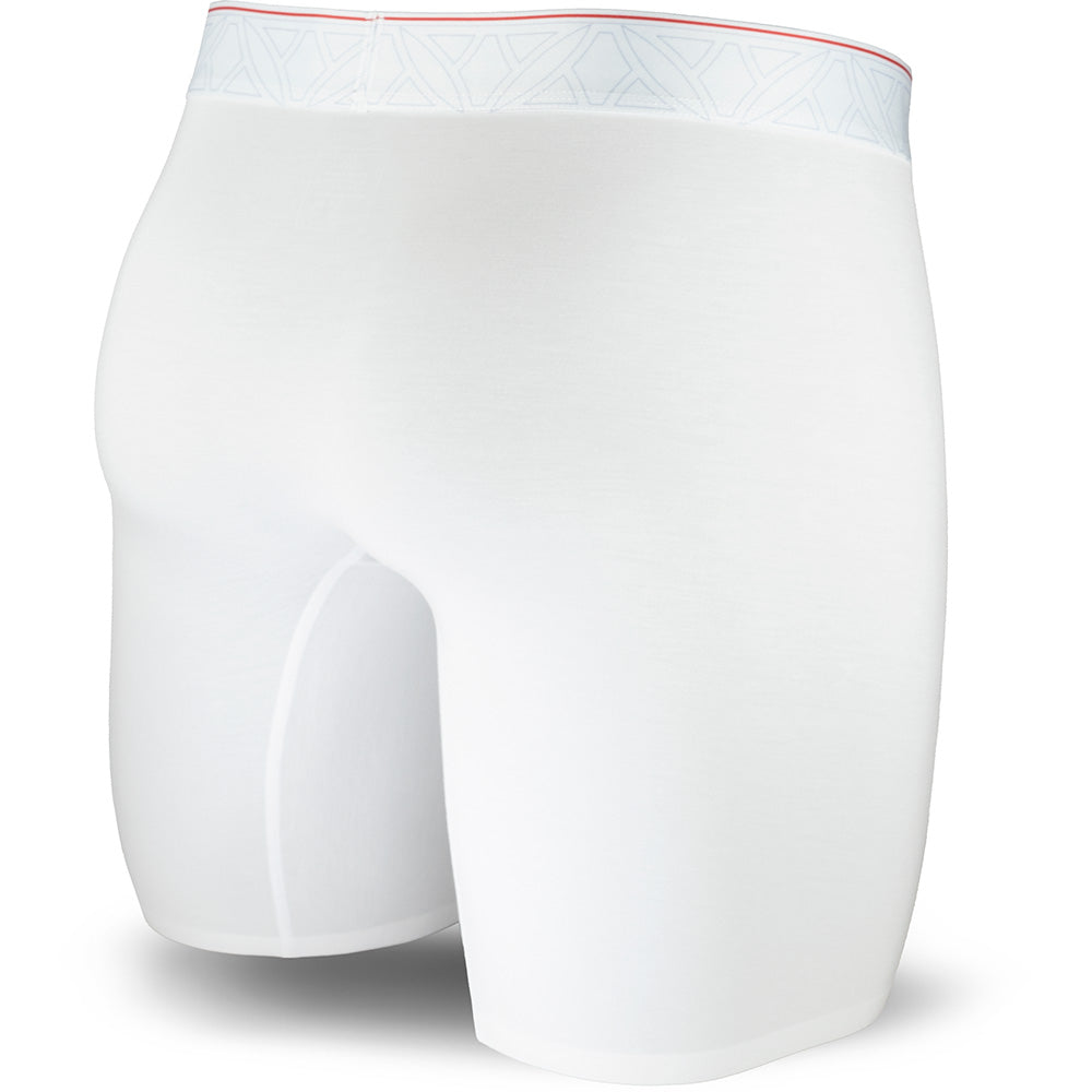 White boxer briefs on a white background