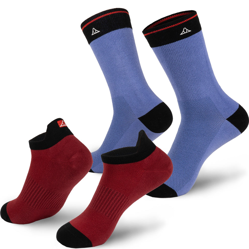 Cotton socks in crew and no show