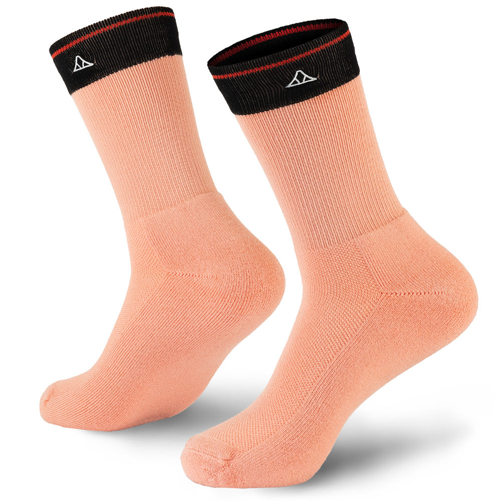 Juicy Peach bamboo crew socks.