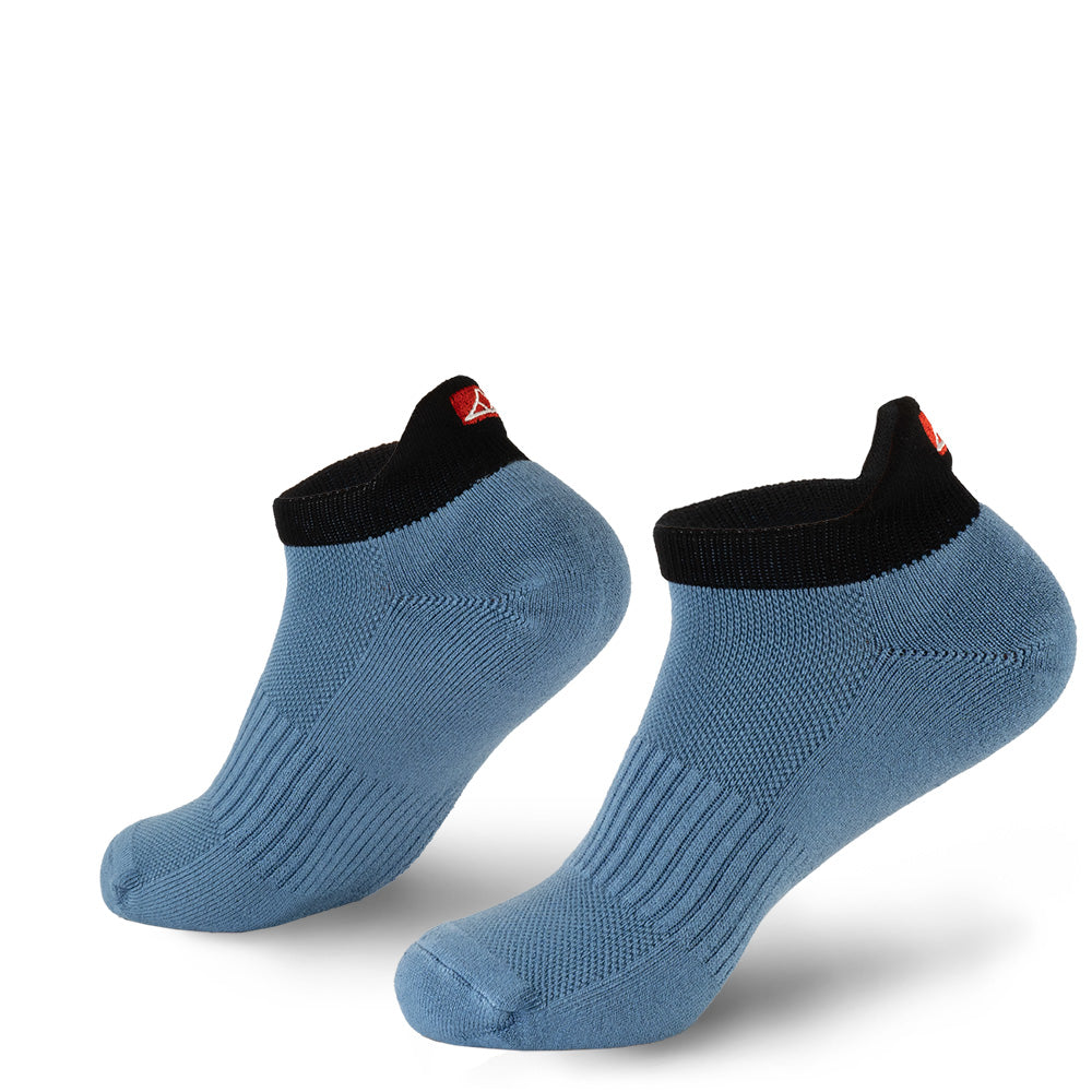 Impact Blue bamboo no show socks.
