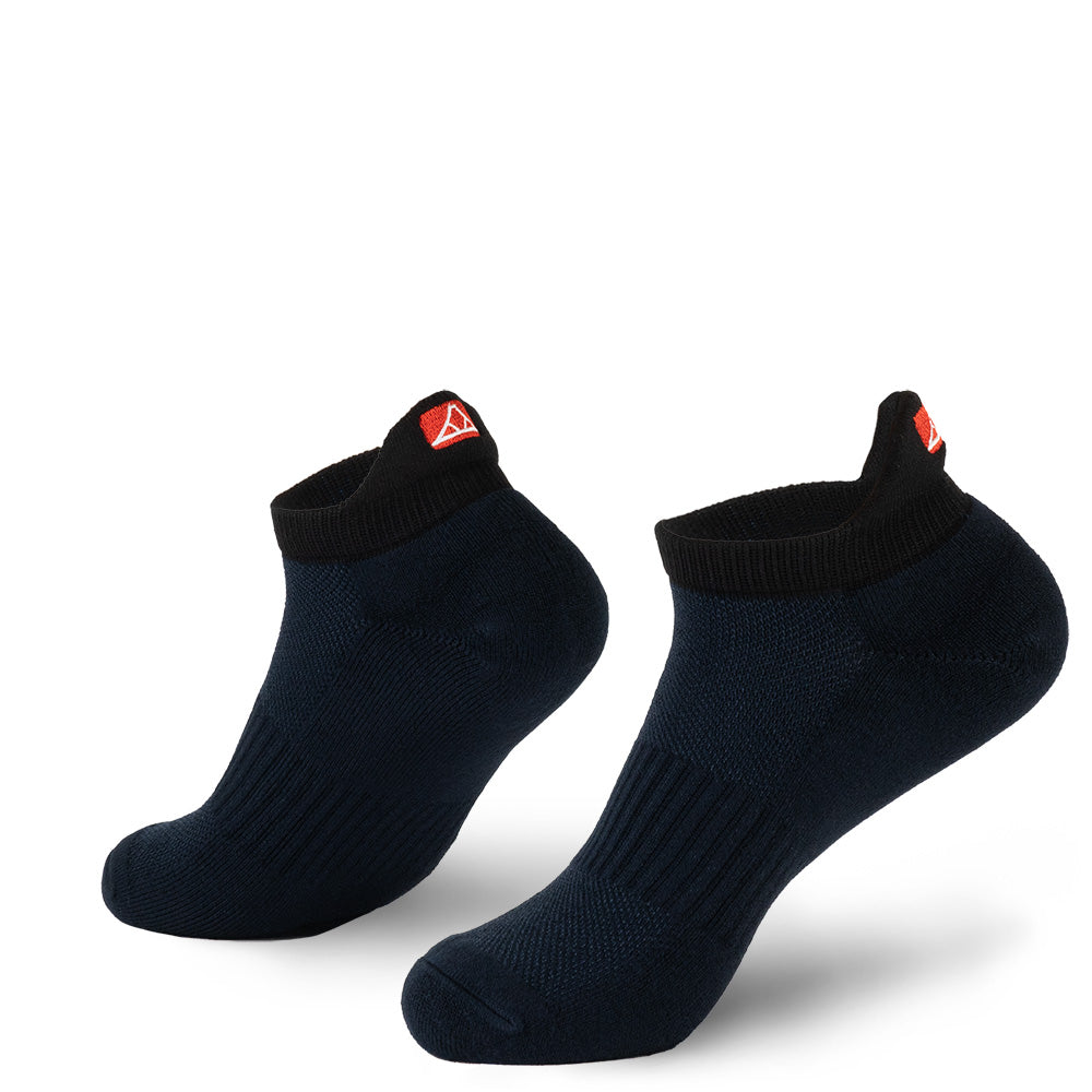 Pure Black bamboo no show socks.