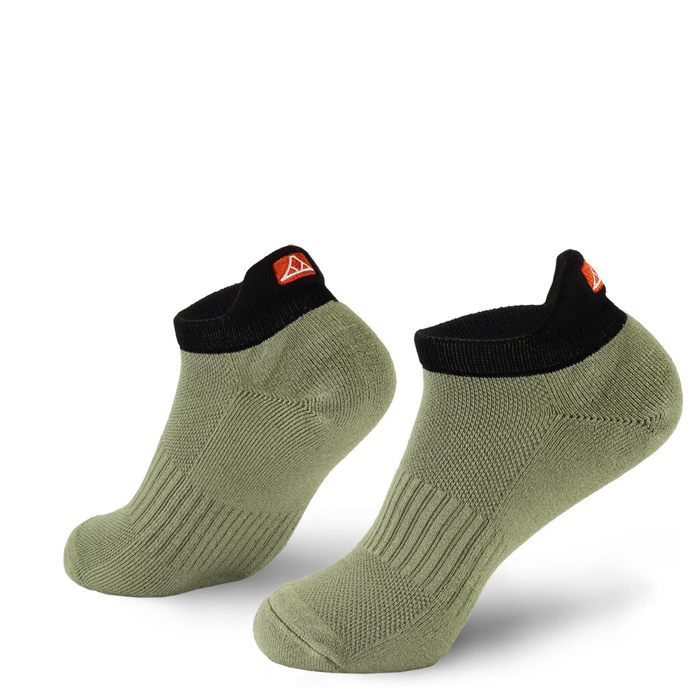 Sage Green bamboo no show socks.