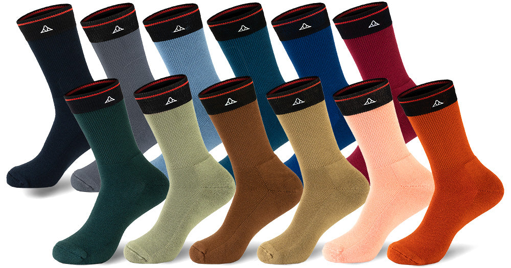 Bamboo socks in multiple colors.