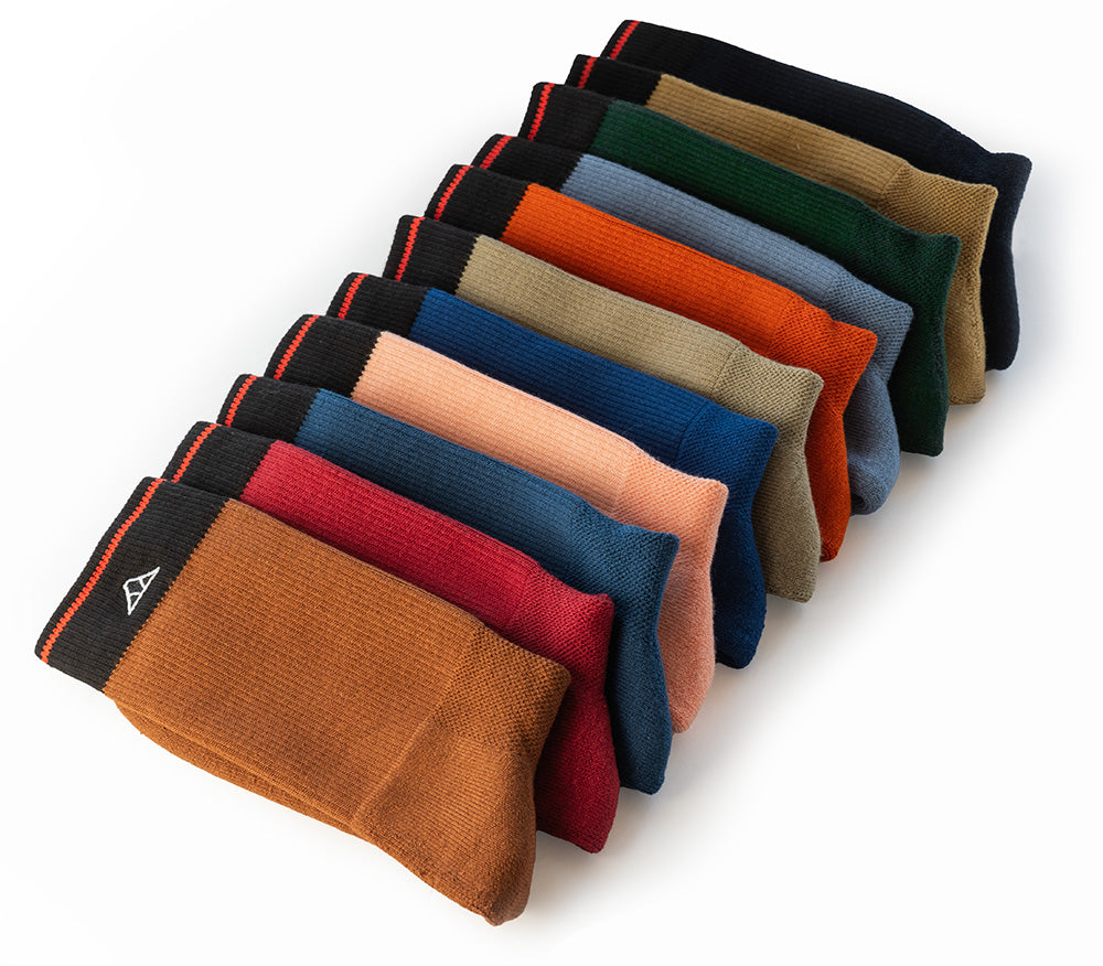 Bamboo socks in multiple colors.
