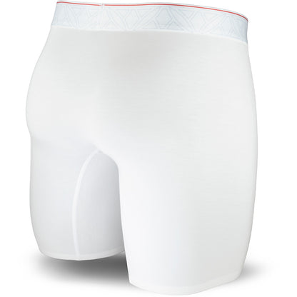 White boxer briefs on a white background