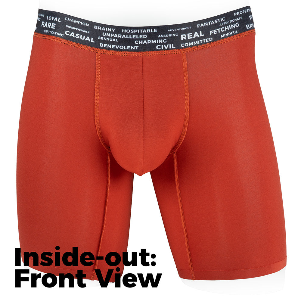 Anti-Gravity Boxer Brief inside-out showing front view