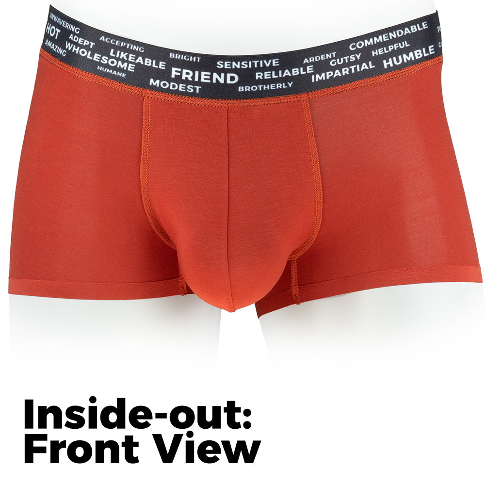 Anti-Gravity Trunks inside-out showing front view
