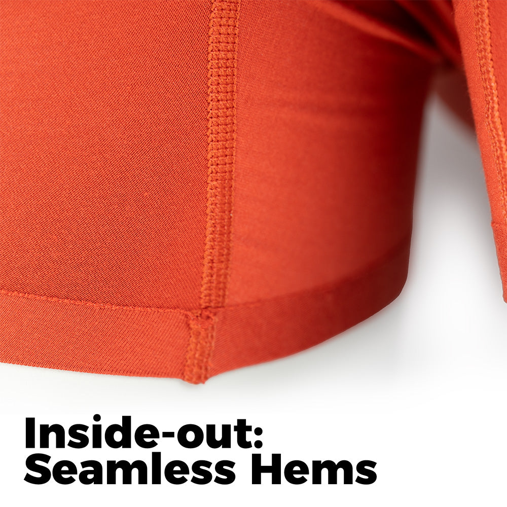 Anti-Gravity Trunks inside-out showing seamless hems
