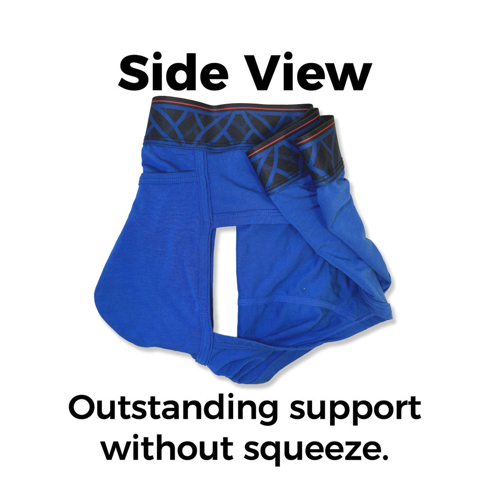 Close up of the pinatubo pouch from the side.