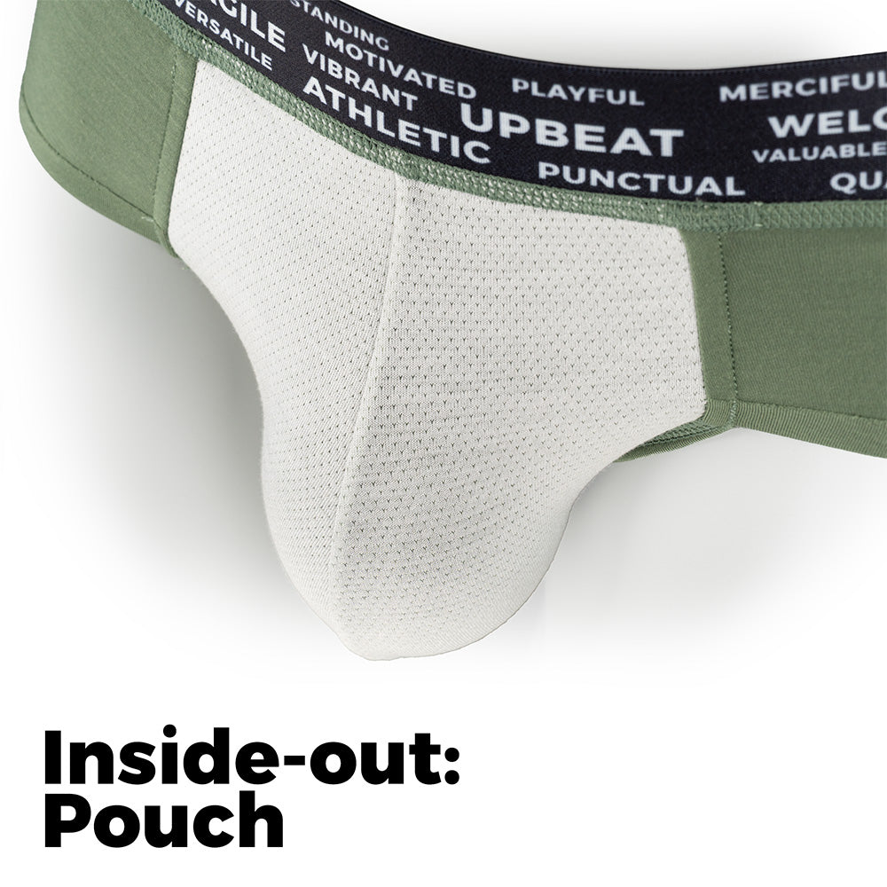 Haleakala Brief inside-out showing pouch