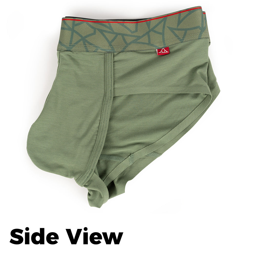 Haleakala Brief folded showing side view