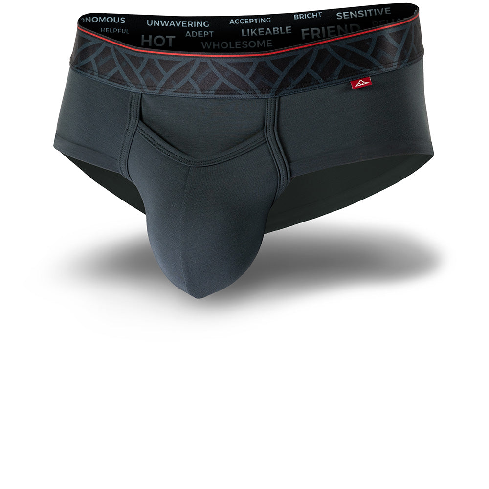 Pinatubo Seamless Brief in Soapstone Green - Front