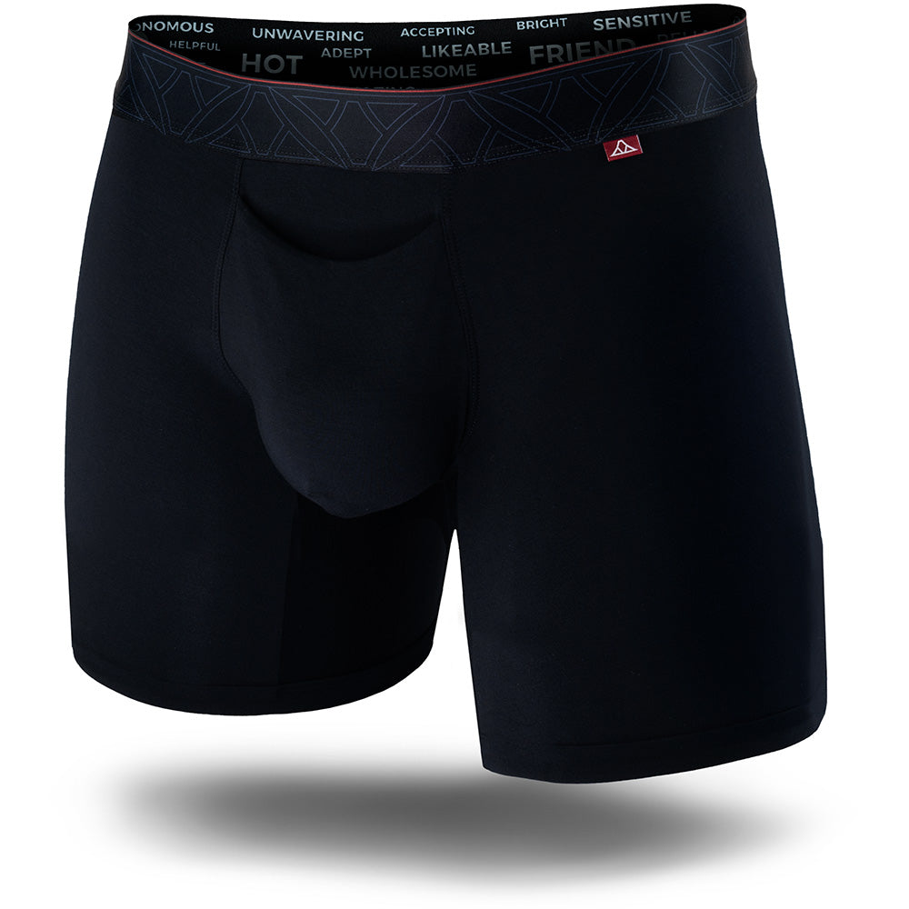 PInatubo Seamless Boxer Brief in Jet Black - Front