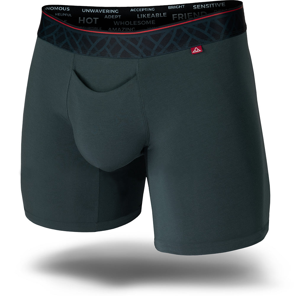 PInatubo Seamless Boxer Brief in Soapstone Green - Front