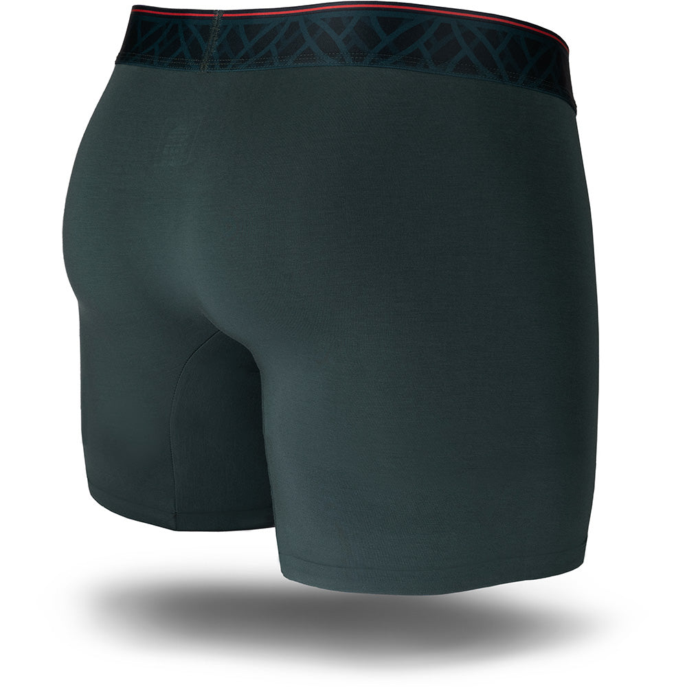PInatubo Seamless Boxer Brief in Soapstone Green - Back