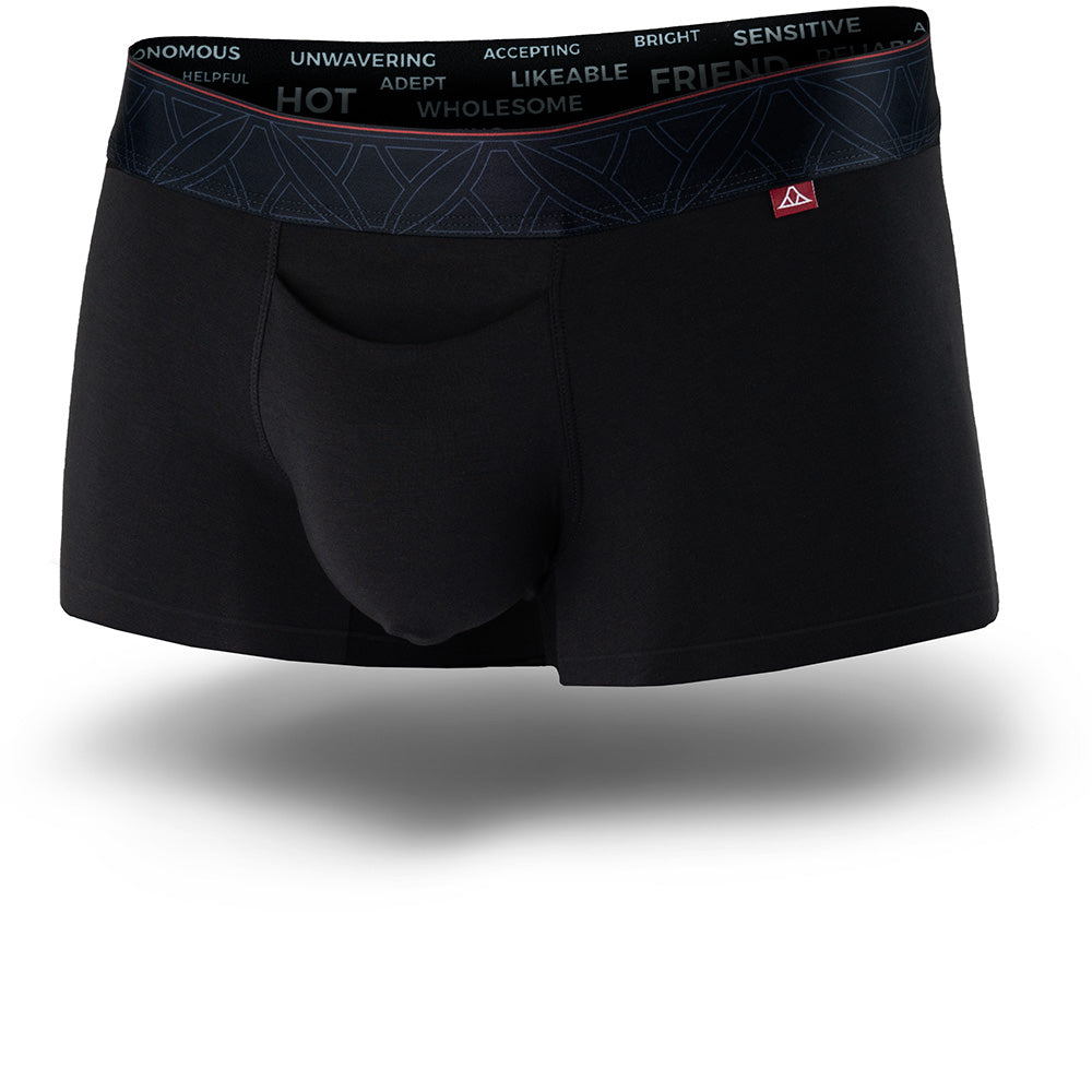 Pinatubo Seamless Trunk in Jet Black - Front