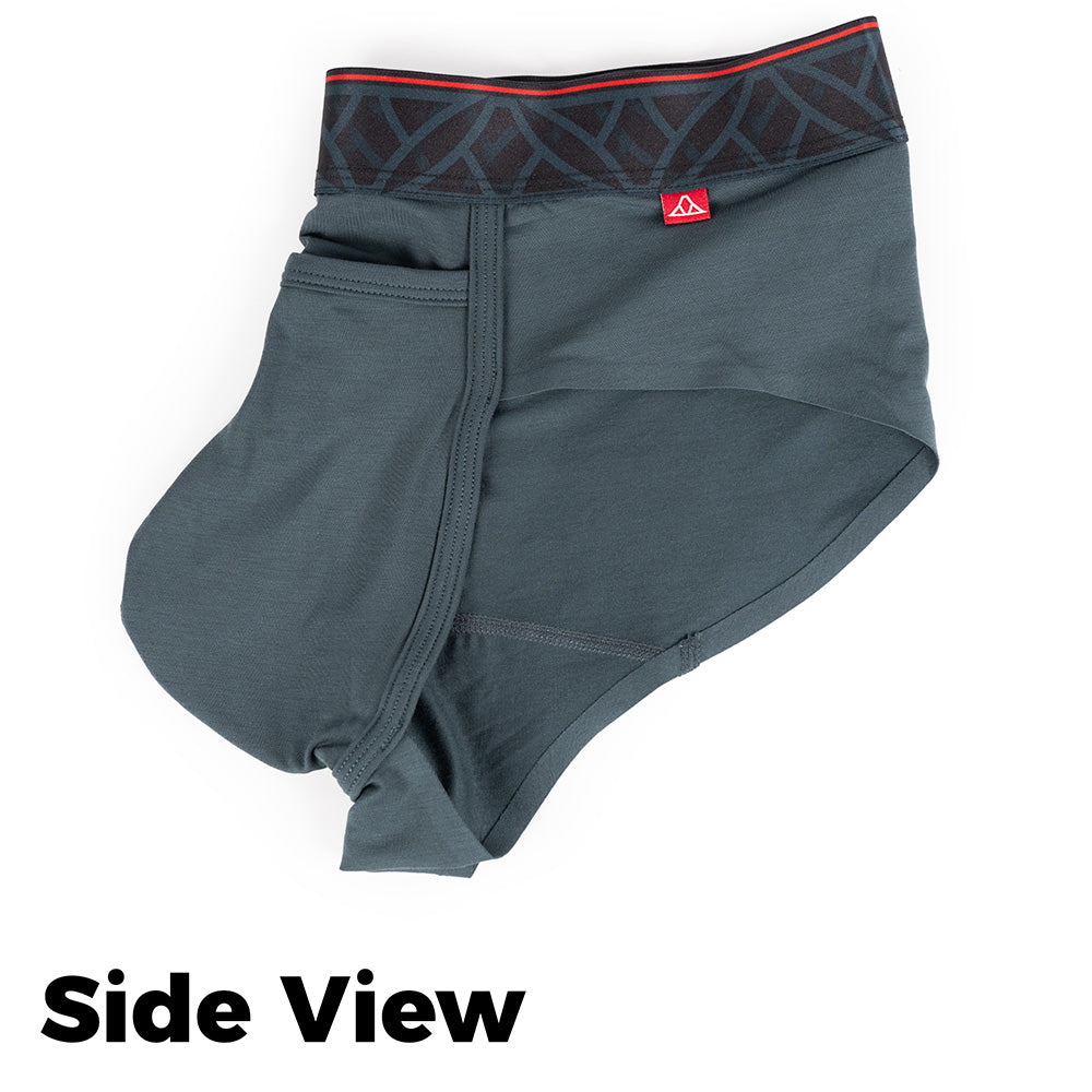Pinatubo Brief folded showing side view