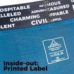 Pinatubo Boxer Brief inside-out showing printed washing label