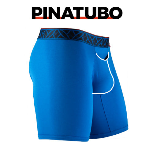 Luzon Blue Pinatubo Boxer Brief side view with a pouch with fly