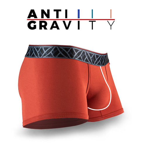 Red Anti-gravity side view with closed pouch