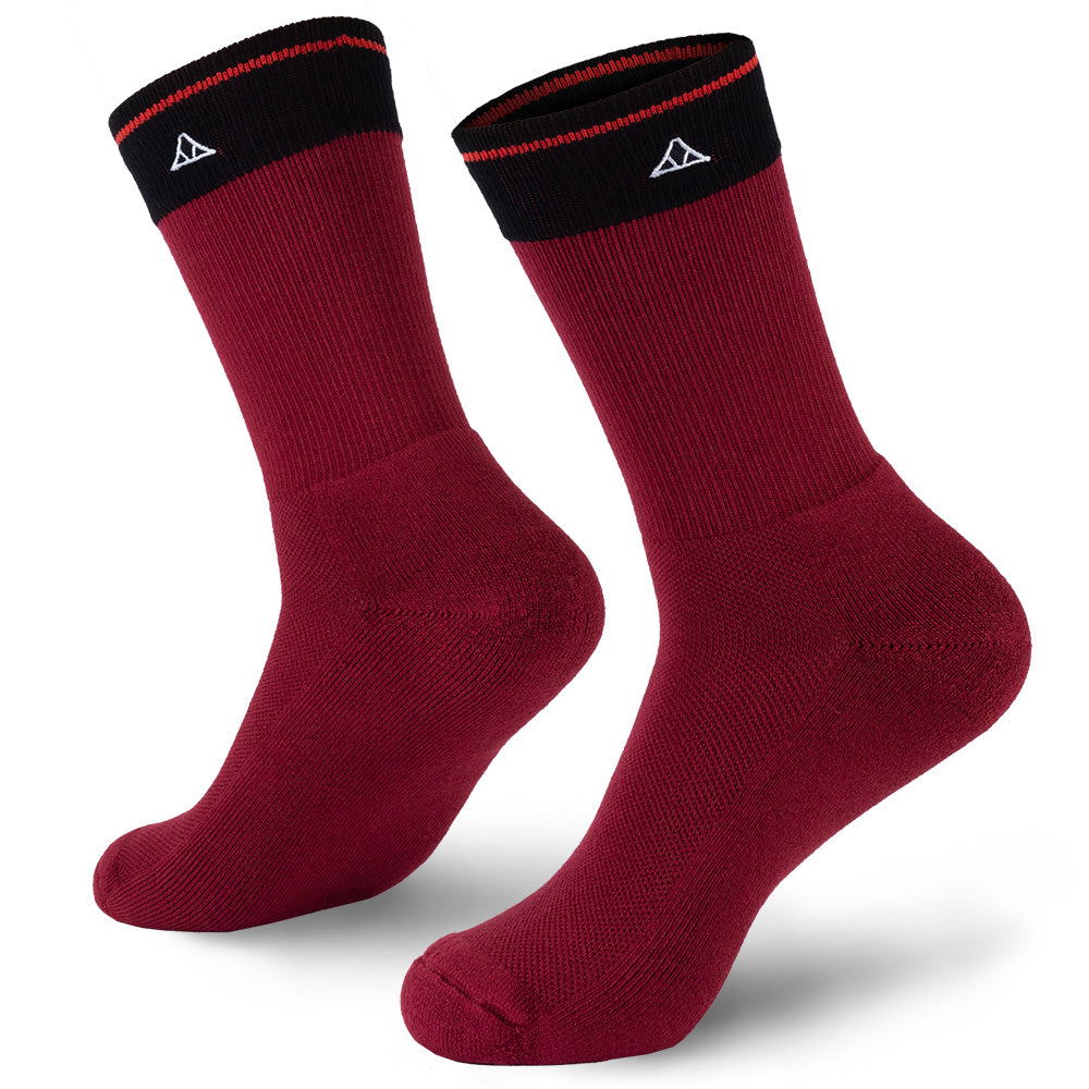 Red Cherry bamboo crew socks.