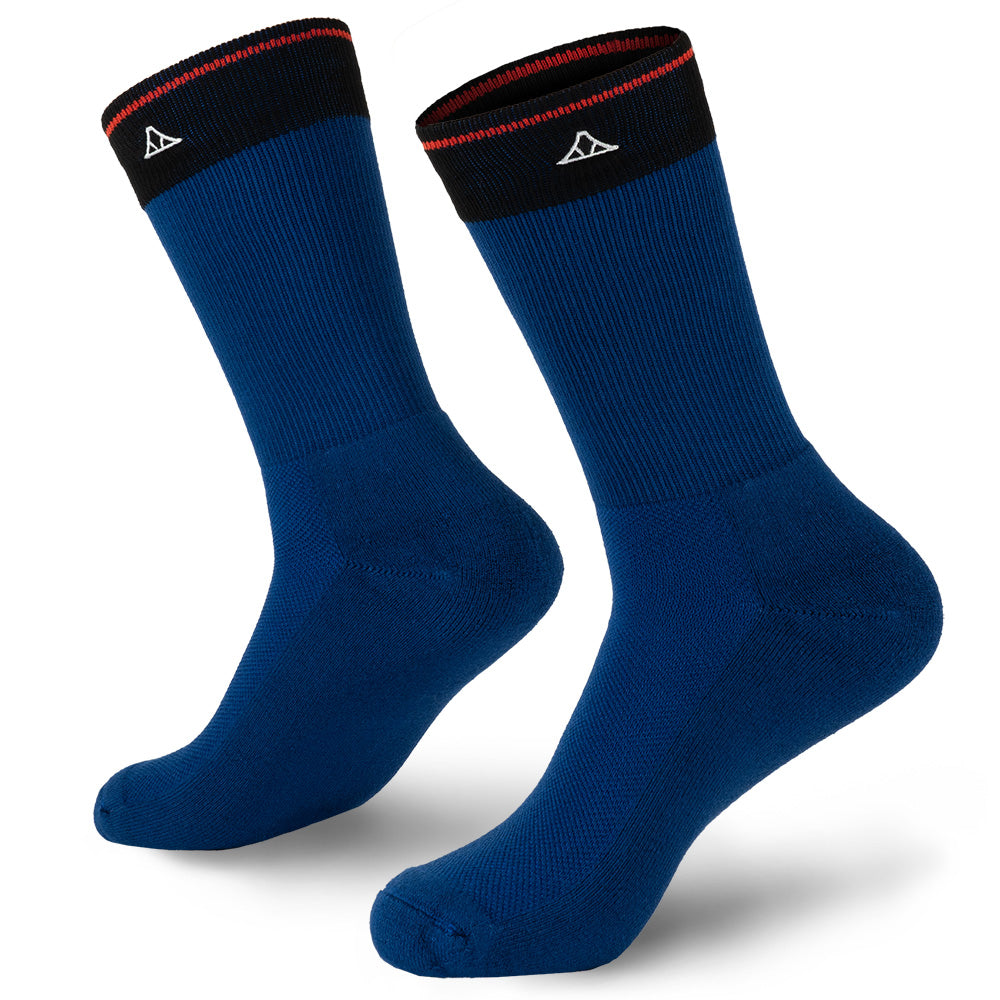 Sorrento Blue bamboo crew socks.