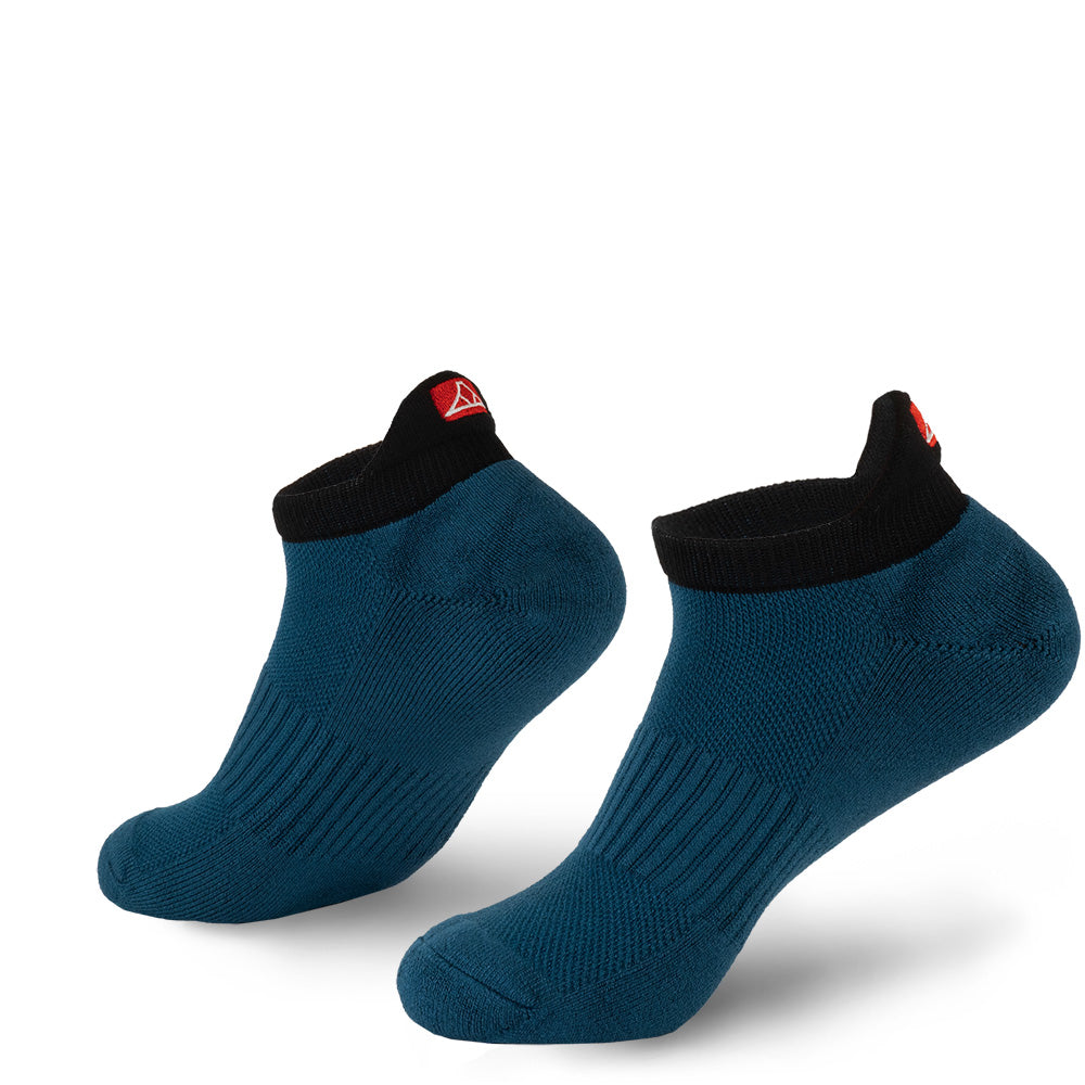 Abyssal Blue bamboo no show socks.
