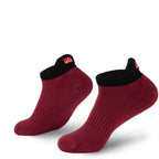 Cherry Red bamboo no show socks.