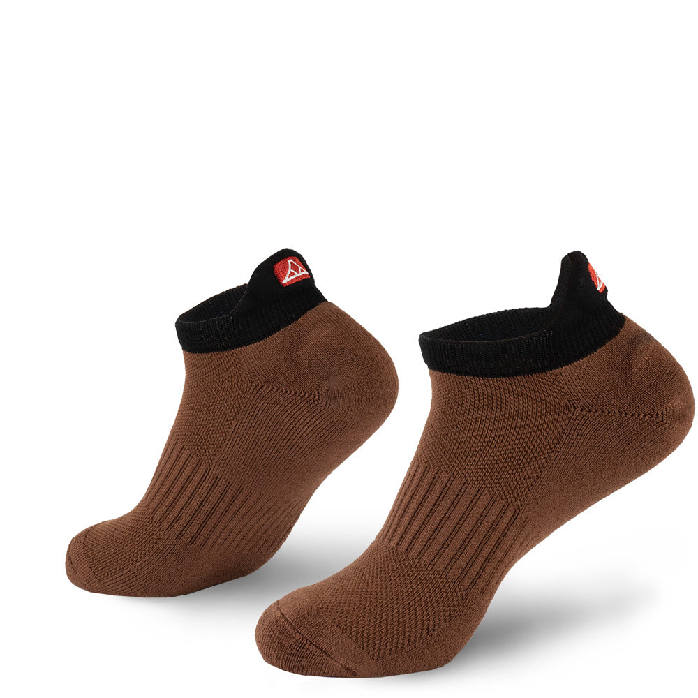Orinoco Brown bamboo no show socks.