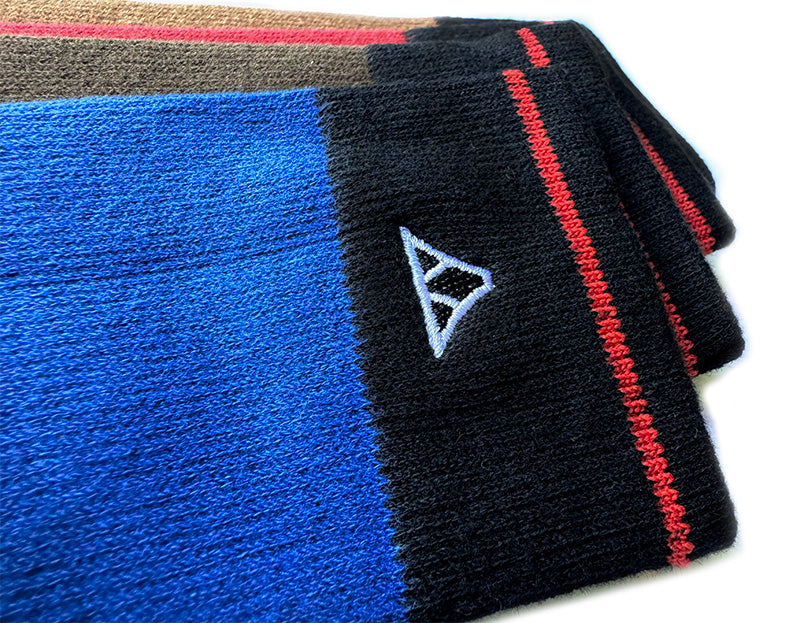 Up close of the sock material.
