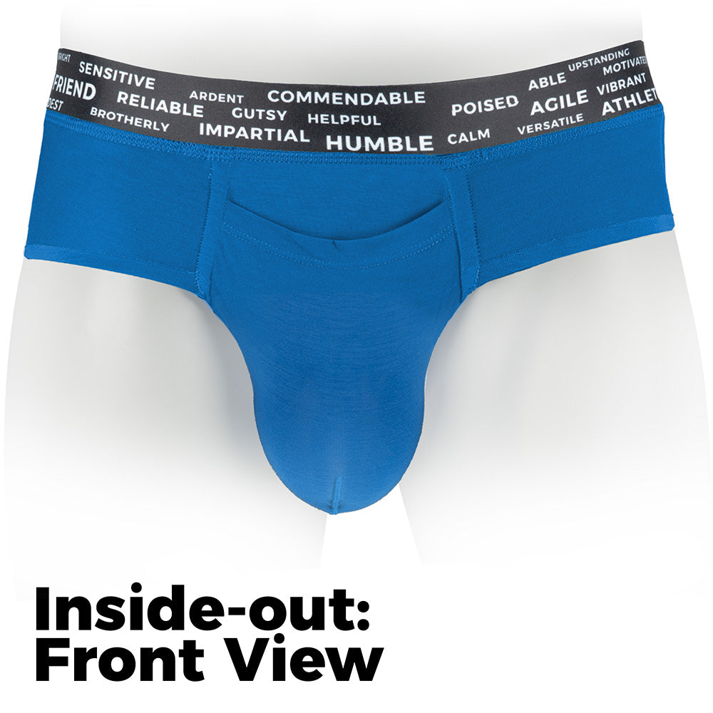 Vesuvius Brief inside-out showing front view