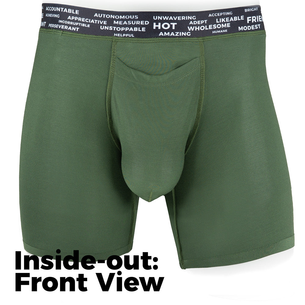 Vesuvius Sports Boxer inside-out showing front view