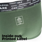 Vesuvius Trunk inside-out showing printed washing label